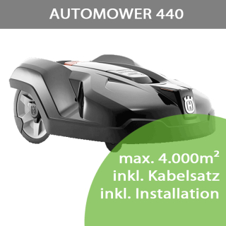 Mähroboter Husqvarna Automower 440 (max 4.000m²) inkl. Installation bis 2.000m²